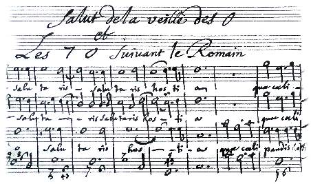 fotocópia do manuscrito autógrafo: O salutaris hostia