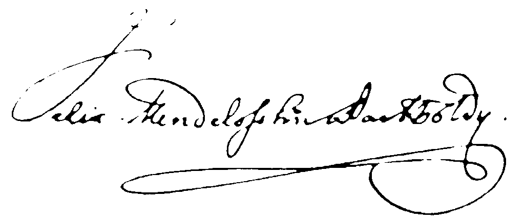 assinatura de Mendelssohn