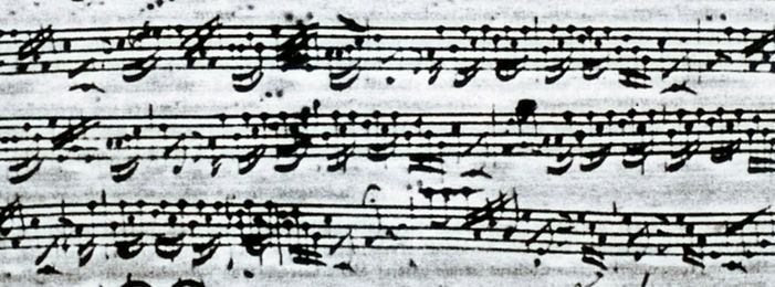 Paixão segundo São Marcos de keiser, manuscrito de Bach - contínuo