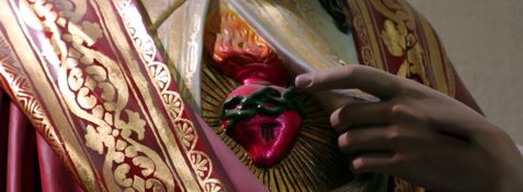 Paróquia Santo Agostinho - detalhe da imagem do Coração de Jesus