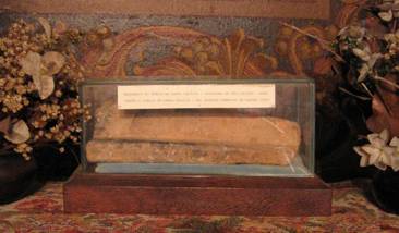 fragmento retirado do tmulo de Santa Ceclia na Catacumba de So Calixto, Roma