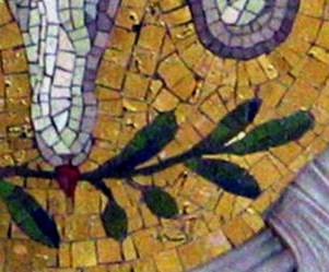 detalhe de mosaico no altar lateral